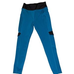 Pop Fit Teal / Black Leggings - M